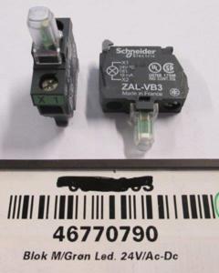 Block W/Green Cable 24V/Ac-Dc